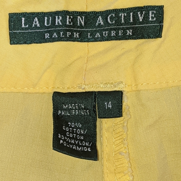 Lauren Active capri pants- bright yellow Size 14 - Picture 4 of 8